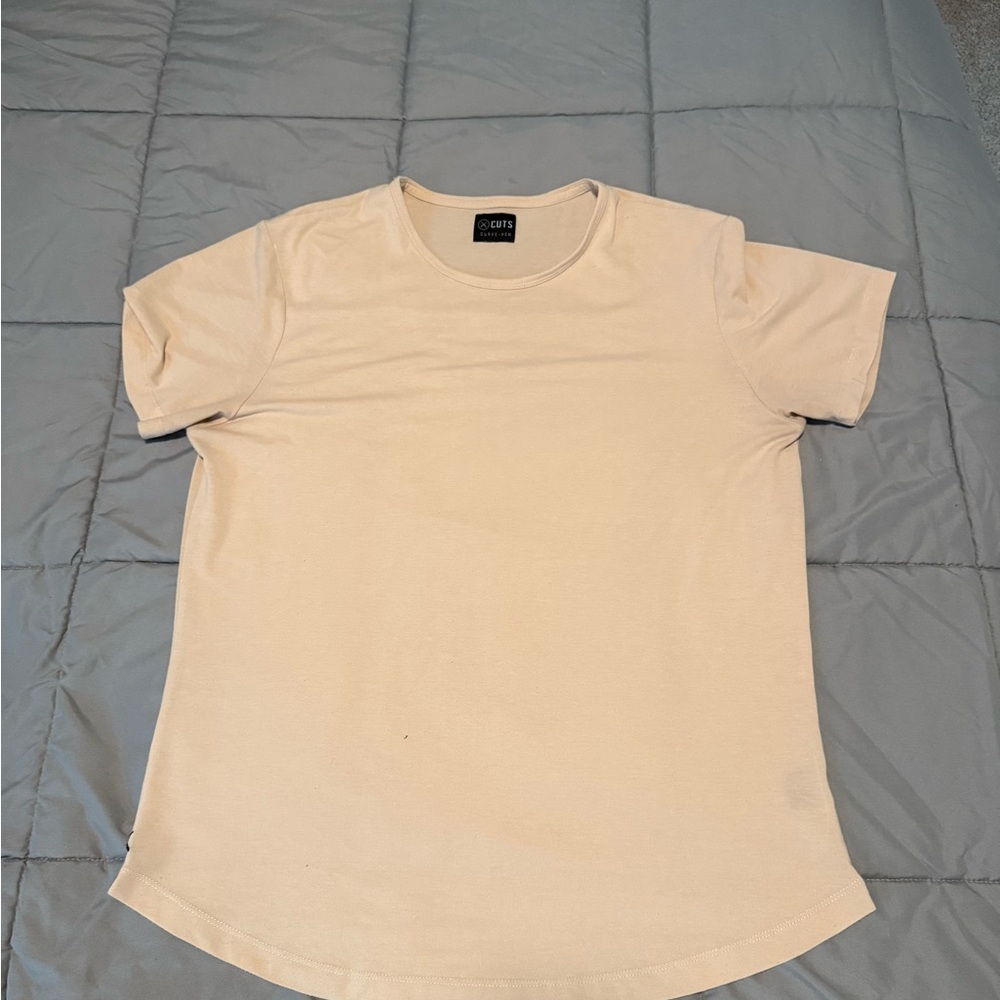 Men's Cuts Beige T-Shirt